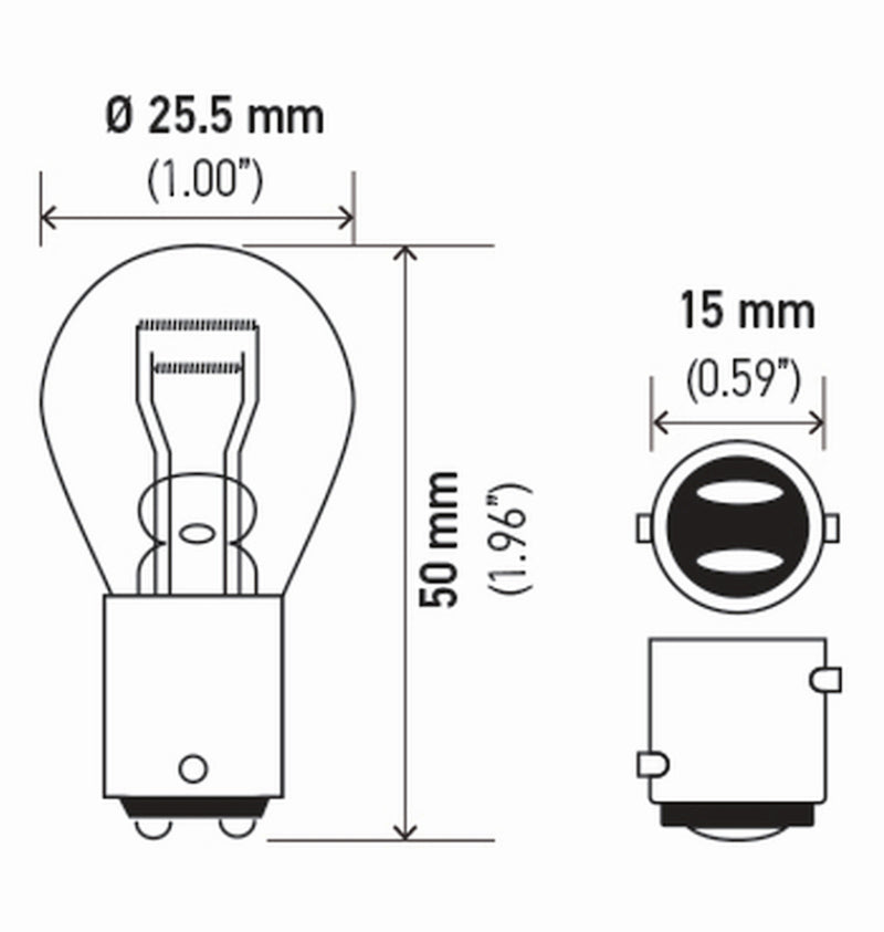 Hella Bulb 1034 12V 23/8W Bay15D S8 (2)