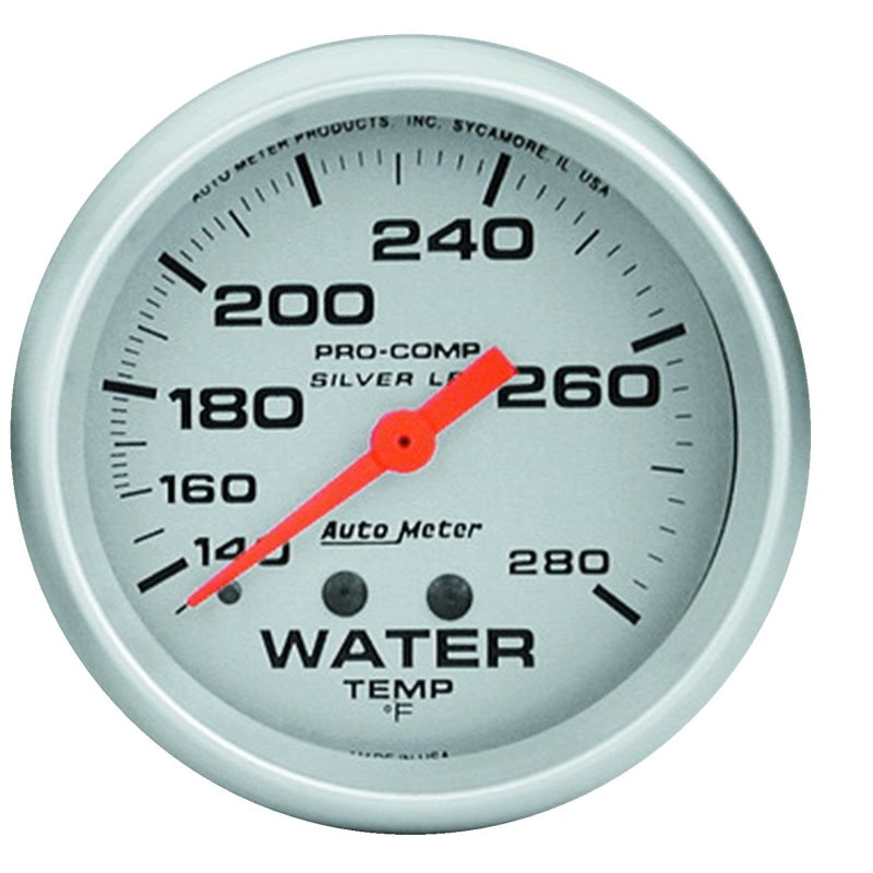 AutoMeter Gauge Water Temp 2-5/8in. 140-280 Deg. F Liquid Filled Mech Ultra-Lite