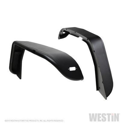 Westin 18-20 Jeep Wrangler JL / 20 Gladiator Tube Fenders - Front - Textured Black - eliteracefab.com