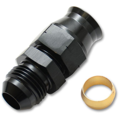 Vibrant -4AN Male to 1/4in Tube Adapter Fitting (w/ Brass Olive Insert) - eliteracefab.com