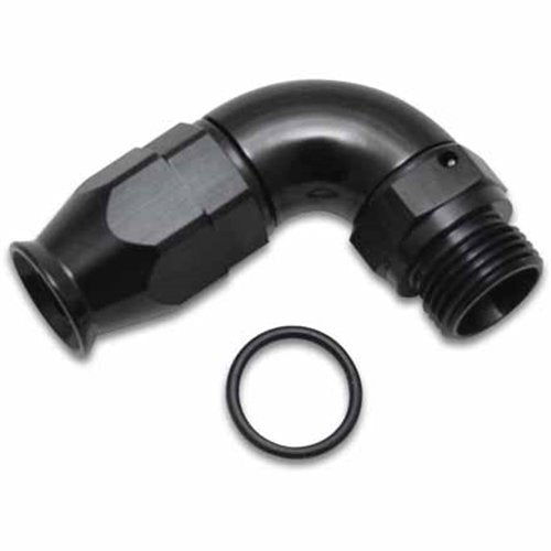 Vibrant Aluminum 90 Deg One Piece Hose End Fitting for PTFE Lined Hose -8AN Size Vibrant