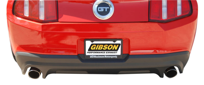 Gibson 11-14 Ford Mustang GT 5.0L 2.5in Axle-Back Dual Exhaust - Stainless Gibson