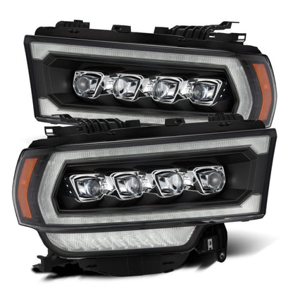 AlphaRex 880553 19-21 Ram 2500 NOVA LED Proj Headlights Plank Style Black w/Activ Light/Seq Signal/DRL
