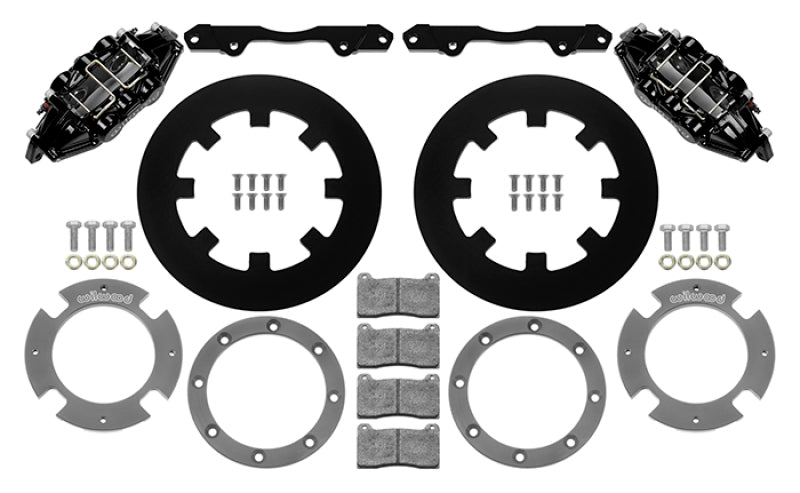 Wilwood 17-21 Can-Am X3RS Black 6-Piston Rear Kit 11.25in - Undrilled Rotors Wilwood