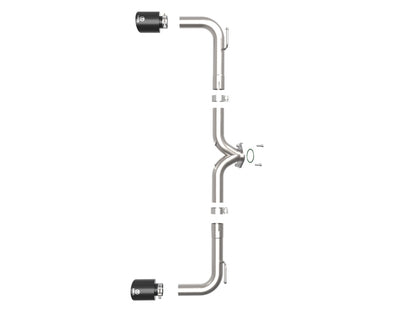 aFe Takeda 2-1/2in 304 SS Axle-Back Exhaust w/ Black Tip 14-18 Mazda 3 L4 2.0L/2.5L aFe