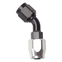 Load image into Gallery viewer, Russell Performance -8 AN Black/Silver 45 Degree Full Flow Hose End