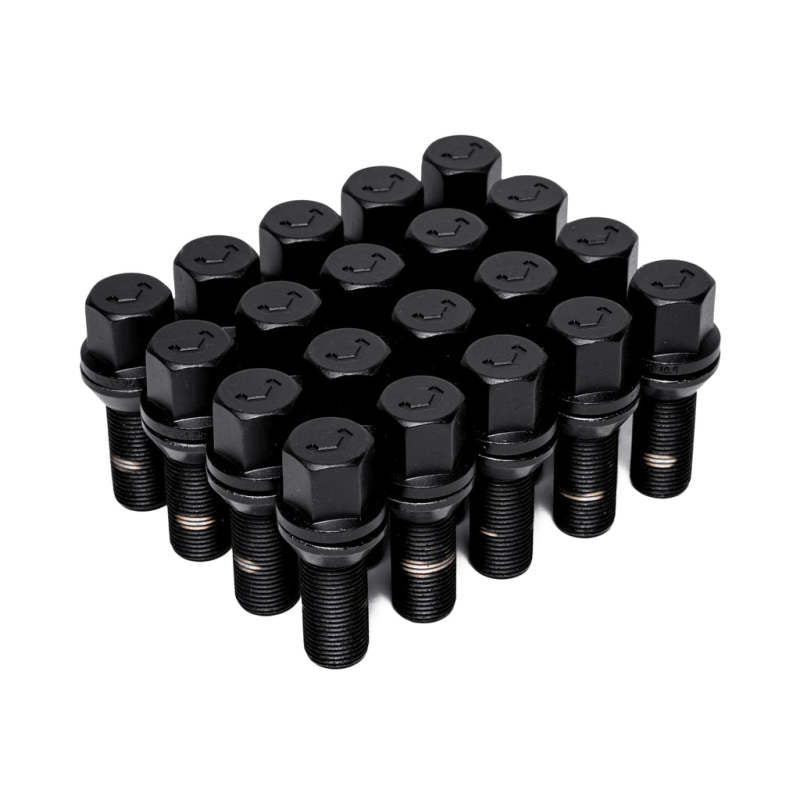 Vossen Lug Bolt - 14x1.25 - 28mm - 17mm Hex - Cone Seat - Black (Set of 20)- LUG-B1425-28-BC