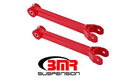 BMR LOWER TRAILING ARMS NON-ADJUSTABLE POLY RED (2016+ CAMARO) - eliteracefab.com