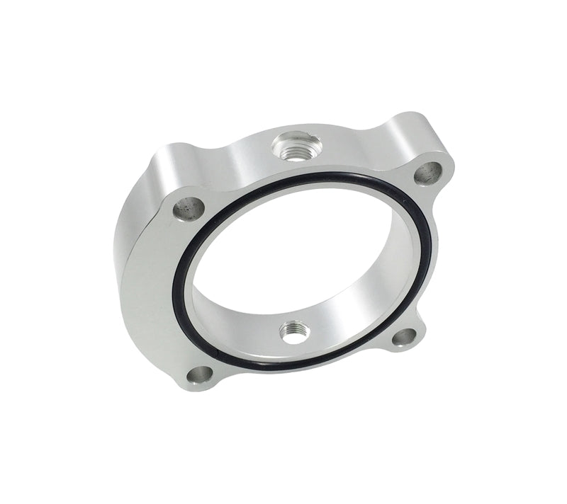 Torque Solution Throttle Body Spacer (Silver): 2013+ Hyundai Genesis Coupe 2.0T - eliteracefab.com