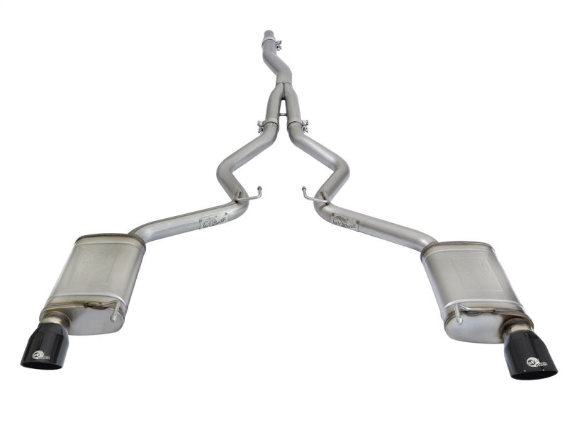 aFe MACHForce XP Exhausts Cat-Back SS-304 EXH w/ Black Tips 15-16 Ford Mustang EcoBoost 2.3L (t) aFe