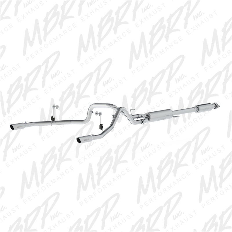 MBRP 2015 Ford F-150 5.0L 3in Cat Back Dual Split Rear Exit T409 Exhaust System - eliteracefab.com