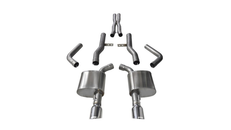 Corsa 15-16 Dodge Charger SRT/Scat Pack/R/T 6.4L Polished Xtreme Cat-Back Exhaust - eliteracefab.com