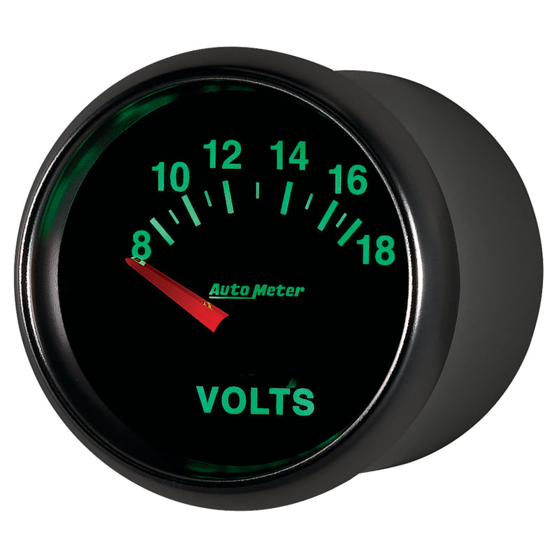 Autometer GS 52mm 8-18 Volts Short Sweep Electronic Voltmeter Gauge 3892