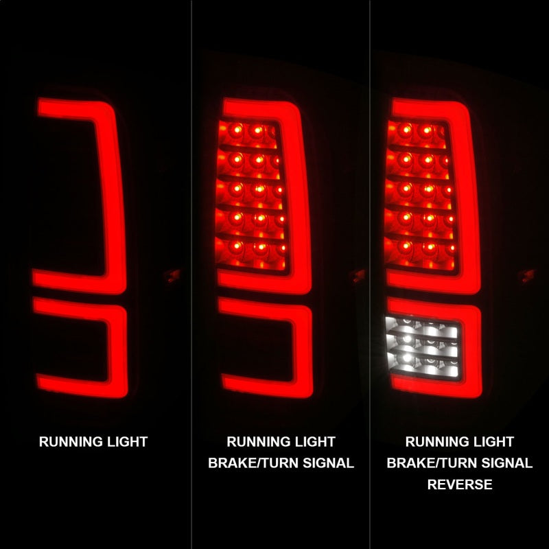 ANZO 2014-2021 Toyota Tundra LED Taillights Black Housing/Clear Lens - eliteracefab.com