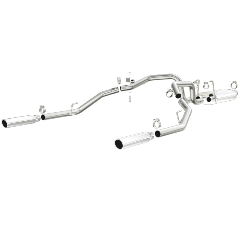 Magnaflow 09-13 Dodge Ram 1500 V6 3.6L Dual Spilt Rear Exit Polished Stainless C/B Perf Exhaust - eliteracefab.com