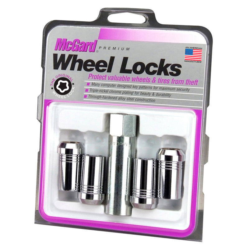 McGard Wheel Lock Nut Set - 4pk. (Tuner / Cone Seat) M14X1.5 / 22mm Hex / 1.648in. Length - Chrome - eliteracefab.com