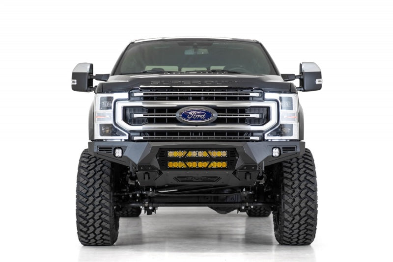 Addictive Desert Designs 17-20 Ford Super Duty Bomber Front Bumper w/ Mounts For 20in Light Bars Addictive Desert Designs