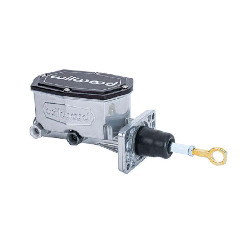 Wilwood Compact Tandem Master Cylinder w/ Mopar 4 Bolt Flange w/ Pushrod 1in Bore - Chrome Wilwood