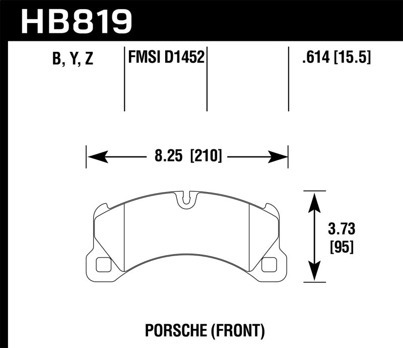 Hawk 11-13 Porsche Cayenne HPS 5.0 Front Brake Pads - eliteracefab.com