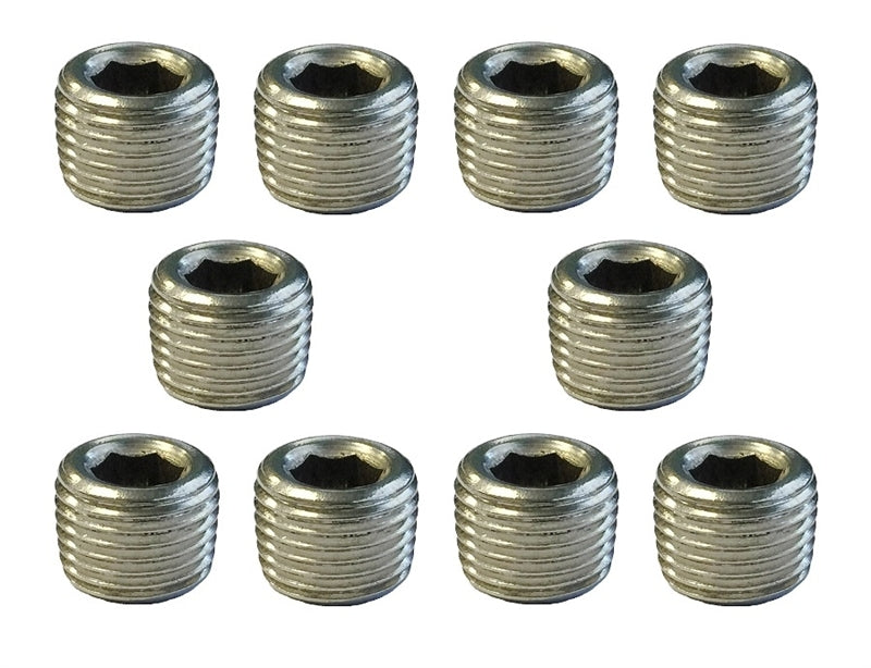 Torque Solution Stainless Steel 1/8 in NPT Plug: Universal 10 Pack