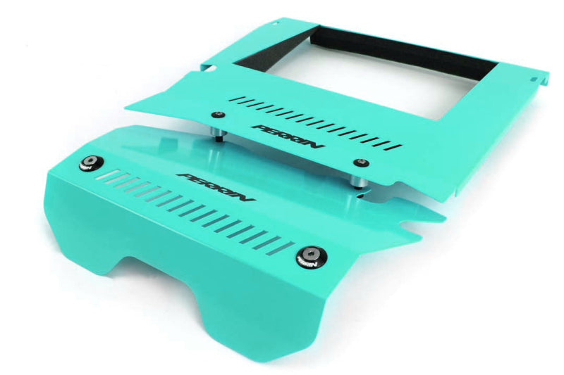 Perrin 15-19 Subaru WRX Engine Cover Kit - Hyper Teal - eliteracefab.com
