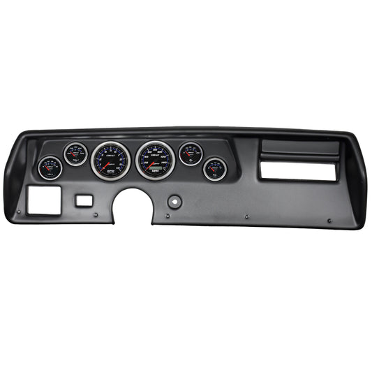 Autometer Cobalt 70-72 Chevelle SS/El Camino Dash Kit 6pc Tach / MPH / Fuel / Oil / WTMP / Volt 7025-CB