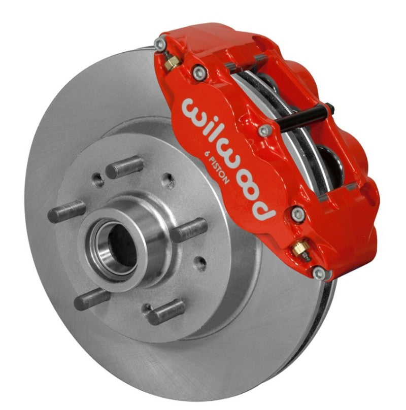 Wilwood Narrow Superlite 6R Front Brake Kit 11.86in Red 64-70 GM C10 w/ Factory Drum Spindles Wilwood