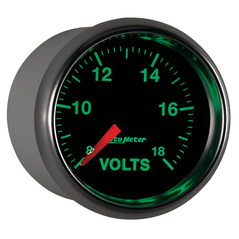 Autometer GS Series 2-1/16in Voltmeter 18V Electrical Gauge Full Sweep 3891