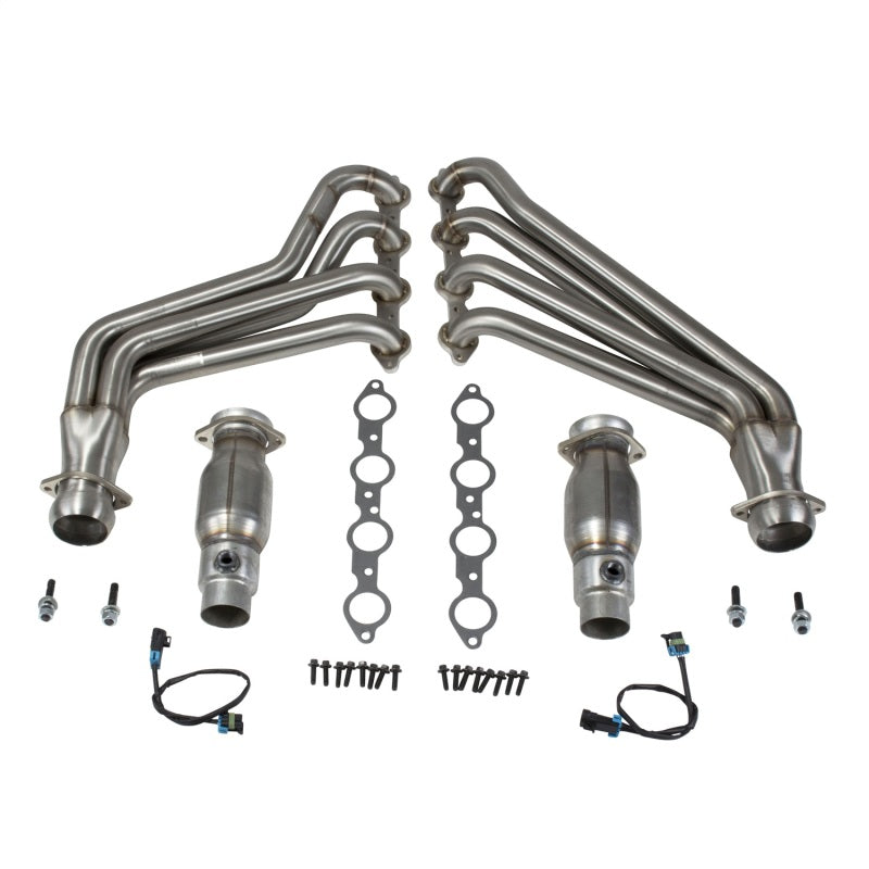 BBK 10-15 Camaro LS3 L99 Long Tube Exhaust Headers With Converters - 1-3/4 304 Stainless BBK