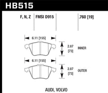 Load image into Gallery viewer, Hawk Performance Ceramic Brake Pads - HB515Z.760