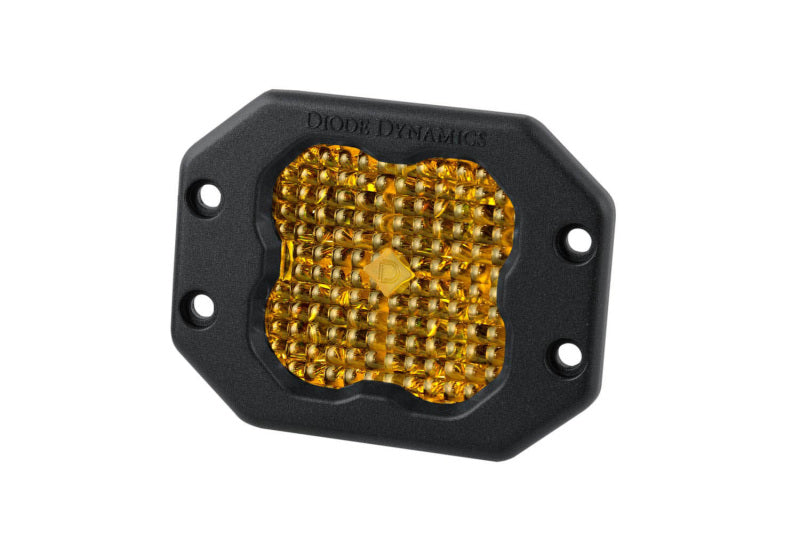 Diode Dynamics SS3 LED Pod Pro - Yellow Flood Flush (Single)