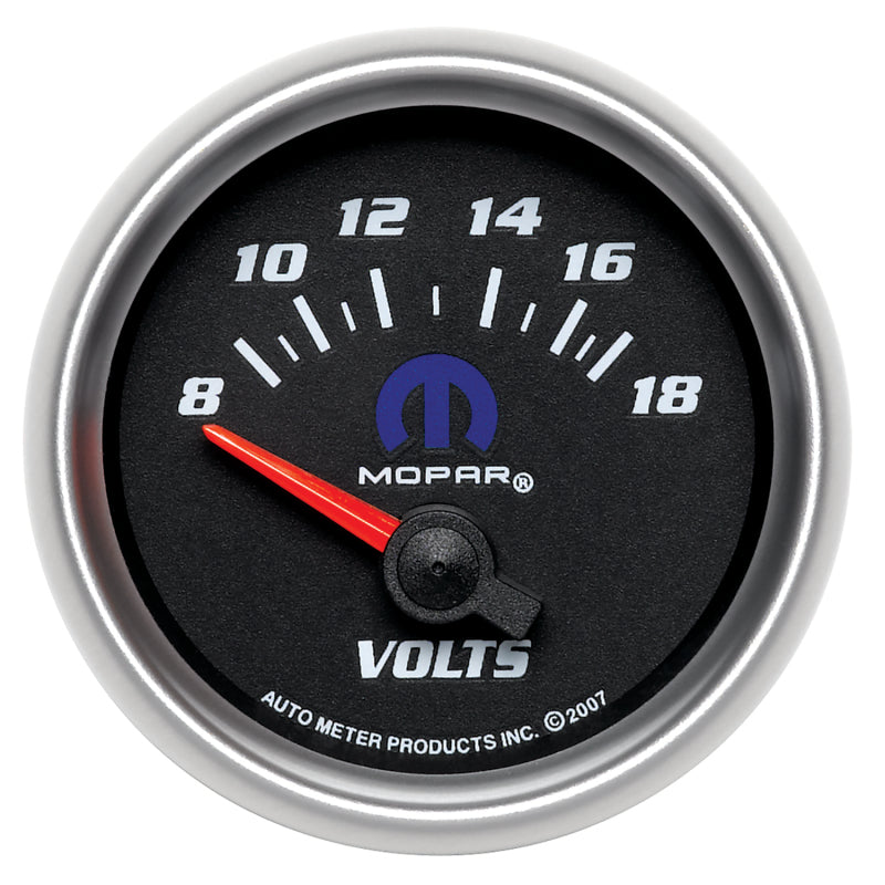 Autometer Mopar 52.4mm SSE 8-18 Volts Voltmeter Gauge 880021