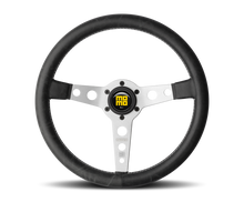 Load image into Gallery viewer, Momo Prototipo Steering Wheel 350 mm - Black Leather/White Stitch/Brshd Spokes PRH35BK0S