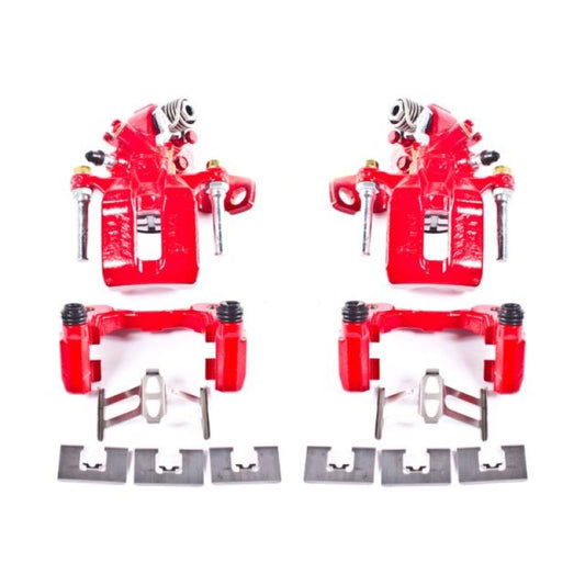 Power Stop 06-11 Acura CSX Rear Red Calipers w/Brackets - Pair - eliteracefab.com