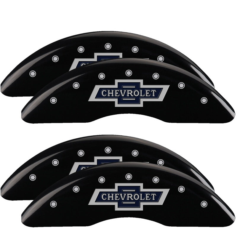 MGP 4 Caliper Covers Engraved Front & Rear MGP Black finish silver ch MGP