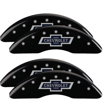 MGP 4 Caliper Covers Engraved Front & Rear MGP Black finish silver ch MGP