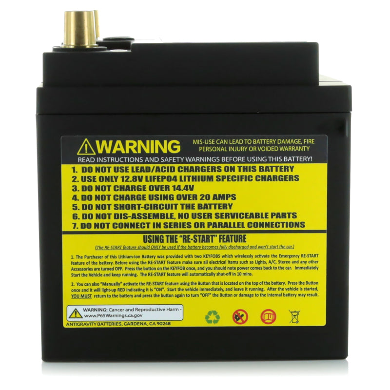 Antigravity H6/Group 48 Lithium Car Battery w/Re-Start - eliteracefab.com