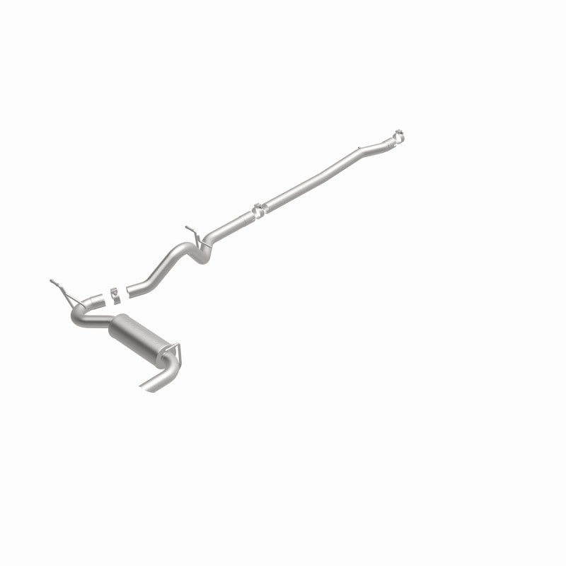 MagnaFlow 12-14 Jeep Wrangler 4dr Single Straight Rear P/S Exit Stainless C/B Performance Exhaust Magnaflow