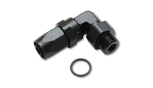 Load image into Gallery viewer, Vibrant -8AN Male Flare to Male -8AN ORB Swivel 90 Degree Adapter Fitting - Anodized Black - eliteracefab.com