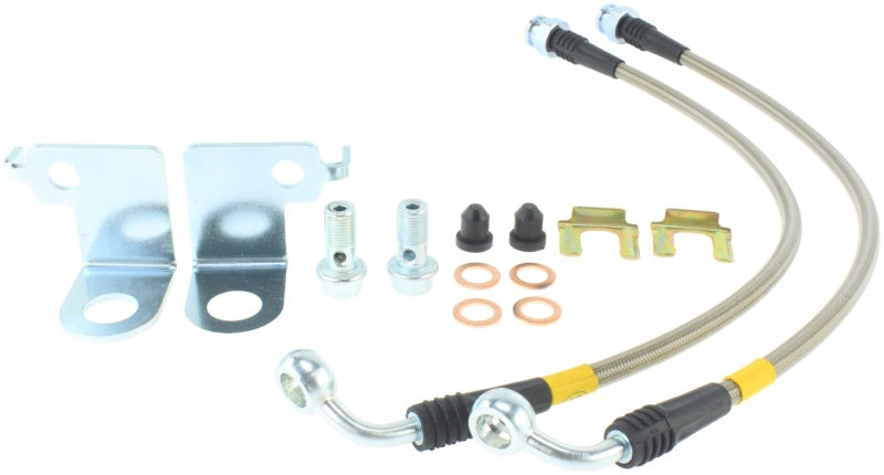 StopTech Stainless Steel Front Brake Lines 2015 Ford Mustang GT w/ Performance Package - eliteracefab.com