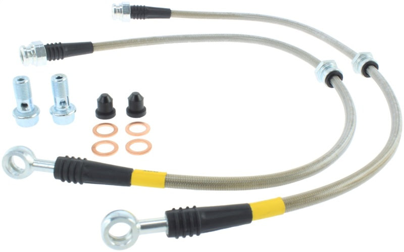 STOPTECH 06-12 MITSUBISHI ECLIPSE STAINLESS STEEL FRONT BRAKE LINES, 950.46006 - eliteracefab.com