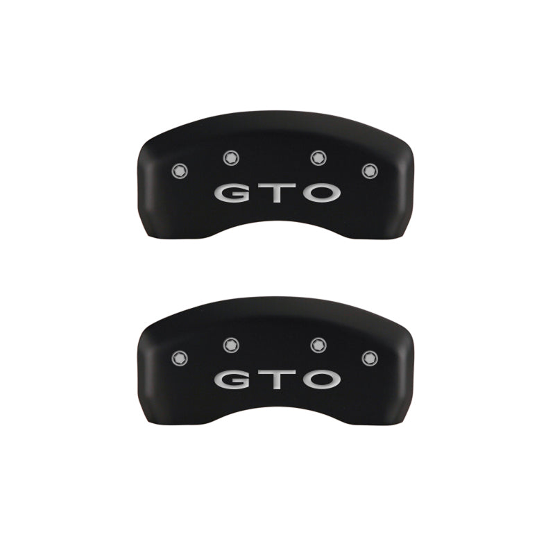MGP 4 Caliper Covers Engraved Front Pontiac Engraved Rear GTO Red finish silver ch MGP