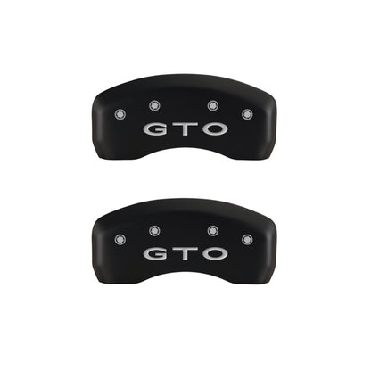 MGP 4 Caliper Covers Engraved Front Pontiac Engraved Rear GTO Red finish silver ch MGP