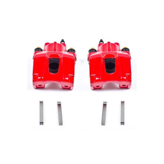 Power Stop 06-10 Jeep Commander Rear Red Calipers w/o Brackets - Pair - eliteracefab.com