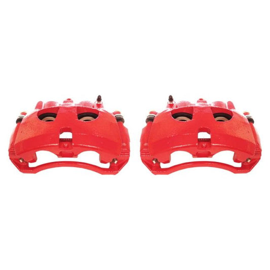 Power Stop 09-10 Dodge Ram 2500 Front Red Calipers w/Brackets - Pair - eliteracefab.com