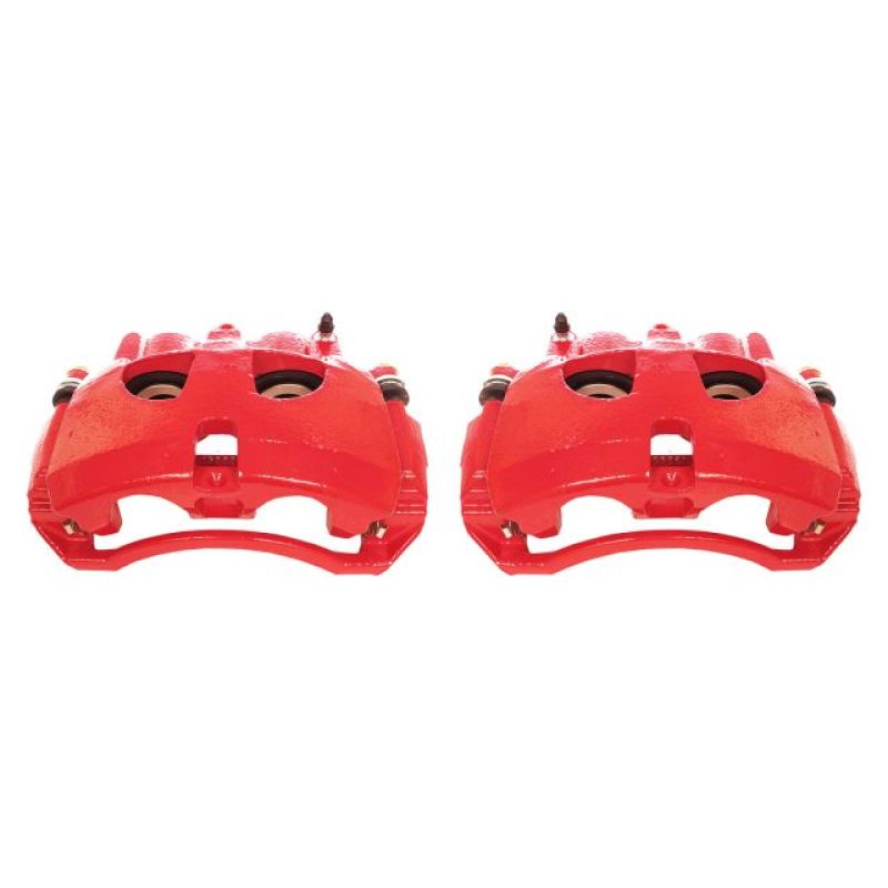 Power Stop 09-10 Dodge Ram 2500 Front Red Calipers w/Brackets - Pair - eliteracefab.com