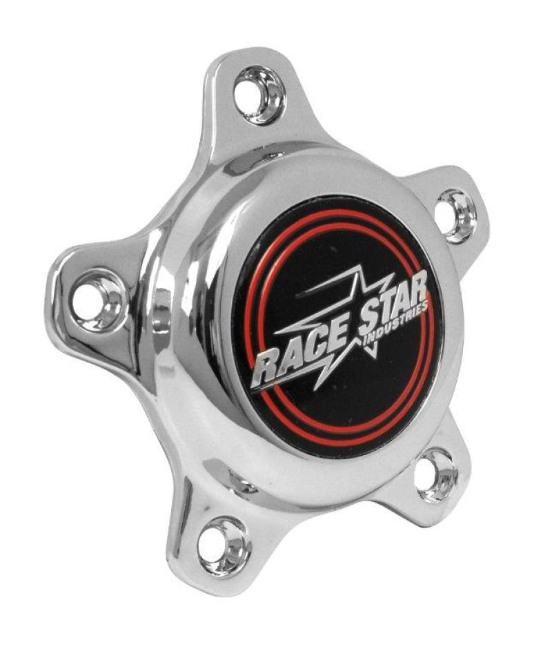 Race Star 5 Lug Cap Tall Plastic Chrome (incl. Medallion & Screws) - eliteracefab.com