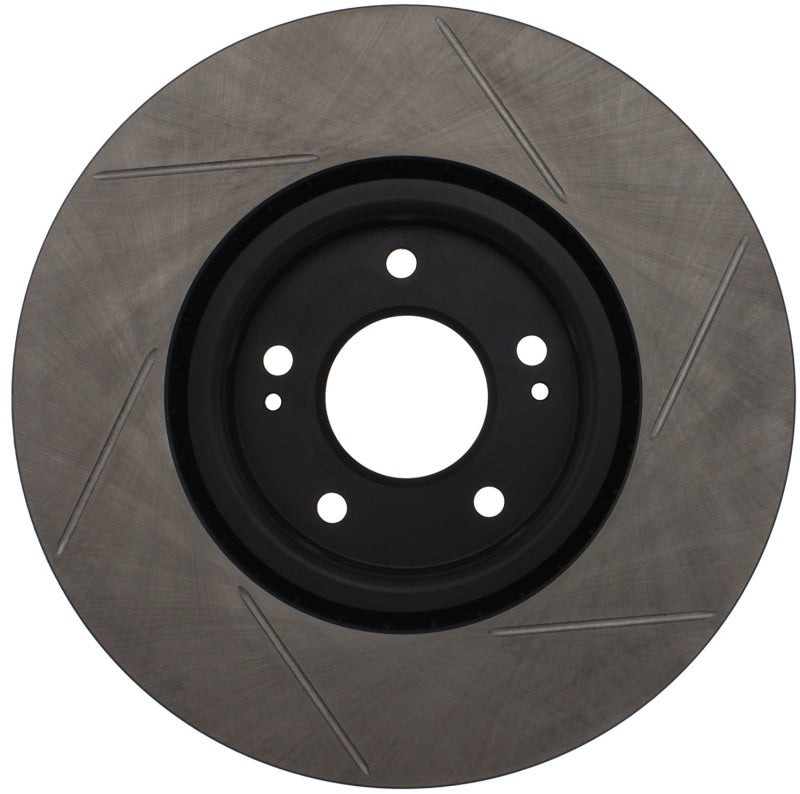 STOPTECH POWER SLOT 03-06 EVO 8 & 9 SLOTTED RIGHT FRONT ROTOR, 126.46064SR - eliteracefab.com