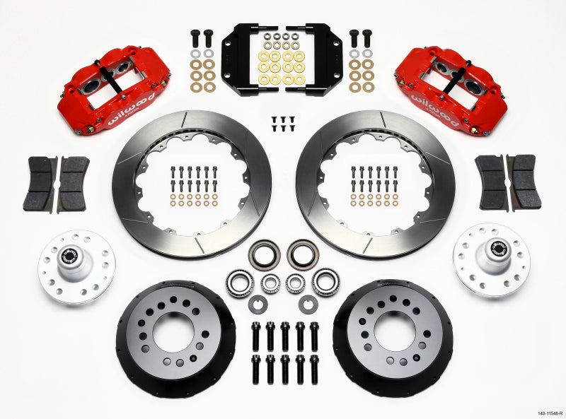 Wilwood Narrow Superlite 6R Front Hub Kit 12.88in Red Magnum Force Drop Spndle Wilwood