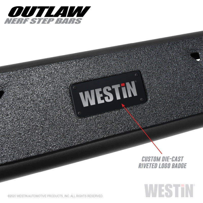 Westin 2020 Jeep Gladiator Outlaw Nerf Step Bars - Textured Black - eliteracefab.com